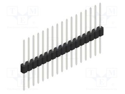 Connector: pin strips; pin header; male; PIN: 17; 1.27mm; THT; 1x17