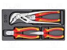 Kit: pliers; cutting,insulated,adjustable,universal; 4pcs.