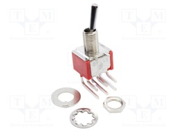 Switch: toggle; Pos: 2; DPDT; ON-ON; 2A/250VAC; 5A/28VDC; -30÷85°C