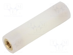 Screwed spacer sleeve; cylindrical; polyamide; M6; 50mm