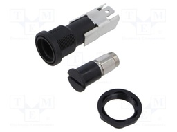 Fuse holder; cylindrical fuses; 5x20mm; 16A; on panel; -40÷85°C