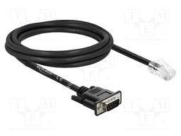 Cable; D-Sub 9pin plug,RJ45 plug; 2m; black; Cat 5e