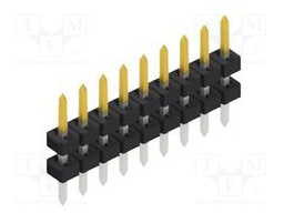 Connector: pin strips; pin header; male; PIN: 9; 2mm; THT; 1x9; 100V
