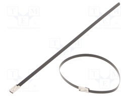Cable tie; L: 200mm; W: 4.6mm; stainless steel AISI 304; 450N