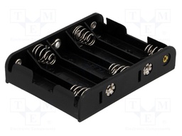 Holder; AA,R6; Batt.no: 5; 6F22 type; black