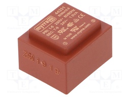 Transformer: encapsulated; 1.5VA; 230VAC; 24V; 63mA; Mounting: PCB