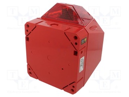 Signaller: lighting-sound; 115÷230VAC; siren,flashing light; red