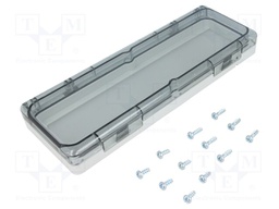 Inspection windows; polycarbonate; W: 80mm; H: 23mm; L: 228mm