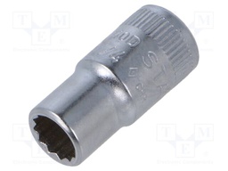 Socket; 12-angles,socket spanner; 1/4"; 1/4"; 23mm
