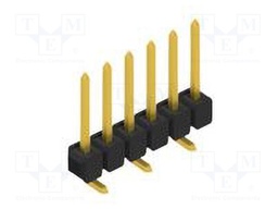 Connector: pin strips; pin header; male; PIN: 6; 2.54mm; SMT; 1x6