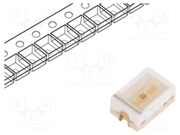 LED; SMD; 1208; green; 5.6÷25mcd; 3x2x1.3mm; 2.2÷2.8V; 20mA; 70mW