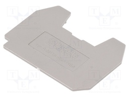 End piece; grey; Width: 1mm; polyamide; UL94V-0