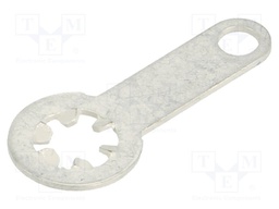 Solder lug terminal; 0.45mm; M3; Ø: 3.1mm; soldering; screw; brass