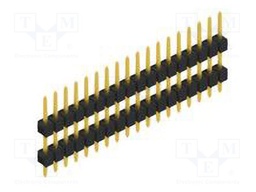 Connector: pin strips; pin header; male; PIN: 18; 2.54mm; THT; 1x18