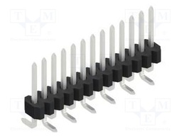 Connector: pin strips; pin header; male; PIN: 13; 1.27mm; SMT; 1x13