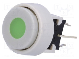 Switch: keypad; Pos: 2; DPDT; 0.1A/30VDC; white; Illumin: LED; green