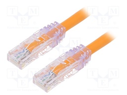 Patch cord; TX6A™ 10Gig,U/UTP; 6a; solid; Cu; PVC; orange; Len: 3m