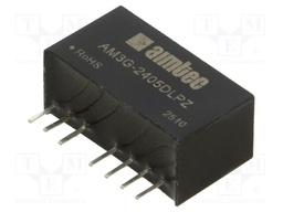Converter: DC/DC; 3W; Uin: 18÷36V; Uout: 5VDC; Uout2: -5VDC; SIP8; THT