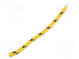 Rope; polypropylene; Ørope: 5mm; L: 100m; with a core; yellow