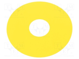 Warning plate; 22mm; 3SU1.5; -25÷70°C; Ømount.hole: 22mm; Ø: 75mm