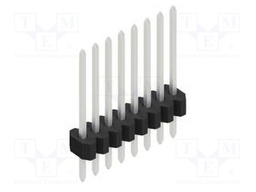 Connector: pin strips; pin header; male; PIN: 8; 1.27mm; THT; 1x8