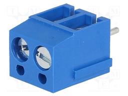 PCB terminal block; angled 90°; 5mm; ways: 2; on PCBs; 2.5mm2; 24A