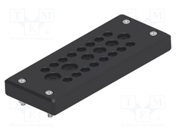 Multigate grommet; black; Holes no: 22; -40÷80°C; Entrelec; IP65