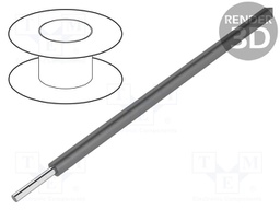 Wire; MIL-W-16878/6 (Type ET); solid; Cu; 28AWG; dark grey; PTFE