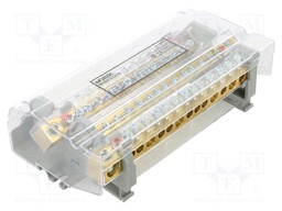 Splice terminal: distribution block; ways: 4; terminals: 56; grey