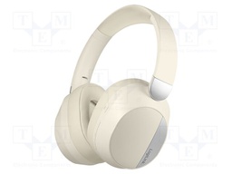 Headphones; beige; Jack 3,5mm,USB C socket; wireless; 10m; 32Ω
