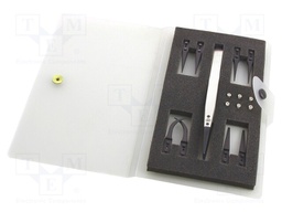 Set of tweezers; replaceable tips; ESD; 4pcs.