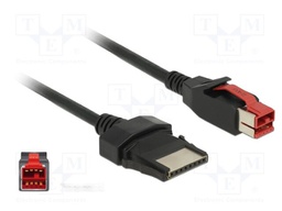 Cable; 8pin plug,PoweredUSB plug; 1m; black; 20AWG,26AWG; 480Mbps