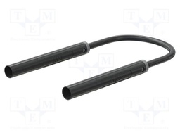 Test lead; 19A; insulated; Urated: 1kV; Len: 0.5m; black