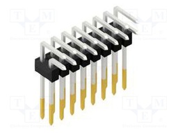 Connector: pin strips; pin header; male; PIN: 16; 2.54mm; THT; 2x8