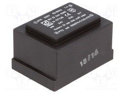 Transformer: encapsulated; 5VA; 230VAC; 24V; 208mA; Mounting: PCB