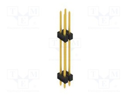 Connector: pin strips; pin header; male; PIN: 4; 2.54mm; THT; 2x2