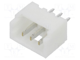 Socket; wire-board; male; 1.25mm; PIN: 3; THT; 125V; 1A; tinned