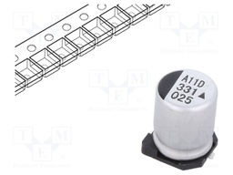 Capacitor: electrolytic; SMD; 330uF; 25VDC; Ø8x10.5mm; 5000h; 170mΩ