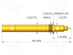 Test needle; screw-in