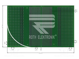 Board: universal; double sided,prototyping; W: 100mm; L: 160mm
