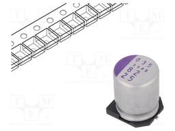 Polymer Aluminium Electrolytic Capacitor, 82 µF, 25 V, Radial Can - SMD, OS-CON SVPD Series