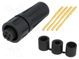 Connector: circular; Series: EN2; plug; female; soldering; PIN: 4; 5A