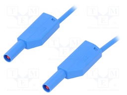 Test lead; PVC; 1m; blue; 16A; 1kV; Cond.cross sec: 0.75mm2