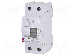 RCBO breaker; Inom: 32A; Ires: 30mA; Poles: 2; 230VAC; IP20; 1÷25mm2
