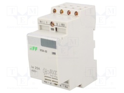 Contactor: 4-pole installation; NC x2 + NO x2; 230VAC; 25A; DIN