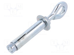 Hook; ring,with a anchor; steel; zinc; Thread len: 51mm