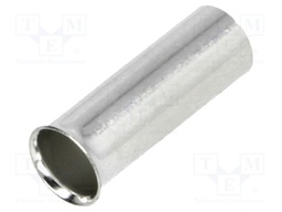 Bootlace ferrule; non-insulated; copper; 10mm2; 15mm; tinned