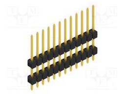 Connector: pin strips; pin header; male; PIN: 12; 2.54mm; THT; 1x12