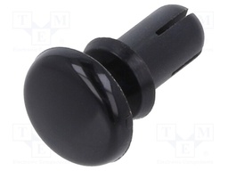 Rivet; polyamide; Rivet diam: 4mm; L.rivet: 7.1mm; Colour: black