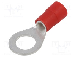 Tip: ring; M10; Ø: 11mm; 10mm2; crimped; for cable; insulated; tinned